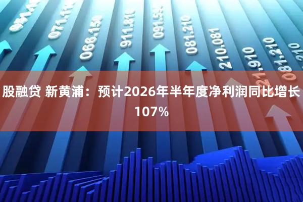 股融贷 新黄浦：预计2026年半年度净利润同比增长107%